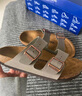 BIRKENSTOCK勃肯德国进口男女款经典舒适软木Arizona双扣拖鞋送父亲送长辈 男款灰色 44 实拍图