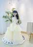 小咔衣浓女童公主裙花童蓬蓬纱儿童高端晚礼服女孩小主持人钢琴演奏演出服 1587A1香槟色短袖连衣裙 120 实拍图