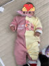 wua.wua婴儿衣服春秋新生儿连体衣秋冬季宝宝马甲外出服保暖睡衣套装爬服 粉粉鸭套装【保暖 马甲+连体衣】 90cm 实拍图