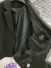 罗蒙（ROMON）七分袖西服男夏季韩版休闲百搭轻薄透气防晒西装男修身短袖外套 黑色 XL (140-160斤左右) 晒单实拍图