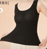 猫人（MiiOW）保暖背心女士内衣带胸垫德绒含羊绒蚕丝打底吊带无痕高级黑XL 实拍图