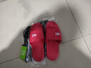 侗宜轩 拖鞋女夏家用防滑防臭新款小熊男女家居软底情侣可爱洗澡凉拖鞋 大红色 40-41 适合39-40脚穿 实拍图