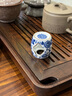 茶艺贵族青花盖置茶壶壶托盖碗盖子底座白瓷描金复古壶置盖托 青花玉兰盖置 实拍图