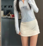 lululemon丨Pace Rival 女士运动中腰短裙 速干芯吸 LW8A84R 白色 XS/4 晒单实拍图