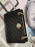 红谷包包女包新款时尚大气菱格单肩包牛皮链条手提包女圣诞礼物 漆黑 实拍图