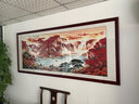 思荷国画山水画客厅招财装饰字画办公室风景靠山挂画鸿运当头背景壁画 款式1李嘉诚同款【鸿运当头】 208*86 CM 实拍图