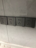 正泰（CHNT）开关插座面板86型暗装家用墙壁开关一开五孔插座网线厨房6T幻银灰 一开双控五孔 实拍图
