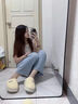 利达妮（TZLDN）棉拖鞋女秋冬室内家居可爱保暖毛绒包跟月子鞋防滑外穿棉鞋男冬季 浅灰 【收藏加购，优先发货】 36-37 【适合35-36码】 实拍图