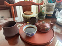 万壶园 紫砂茶盘托盘茶台功夫茶具配件茶道零配宜兴手工紫砂非陶瓷小号茶海茶船干泡盘防烫隔热家用简约中式 圆满茶盘 实拍图