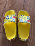 巴布豆儿童拖鞋男女童婴幼儿宝宝凉拖中大童居家室内浴室洗澡防滑一字拖 黄色211 26 内长15.5cm 适合脚长14.5-15cm 实拍图