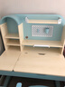 坐得正 儿童学习桌儿童桌椅套装可升降中小学生学习桌椅写字桌实木书桌 1m桌带陪读柜+鲸鱼双背椅蓝 实拍图