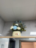 思泽诺 餐桌花艺摆设 仿真花装饰套装客厅办公室桌面假花插花摆件花束 优雅蓝色套装 陶瓷花瓶 实拍图
