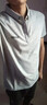 花花公子短袖t恤男夏季男士翻领Polo冰丝衫潮流半袖商务上衣服男装夏装 灰色黑 M 实拍图