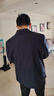 立蒙（LIMENG）春秋款中老年上衣翻领商务休闲中年男装老干部服行政夹克 翻青XL 实拍图