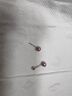 Lnieer999足银耳钉珍珠耳环女养耳洞螺丝防掉双头拧扣轻奢高级感银耳饰 紫色【6mm】999足银珍珠耳钉 实拍图