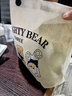 途尊七夕小熊帆布包女学生便携上班小号手拎便当包手提包帆布袋小包包 黑色三只熊 实拍图