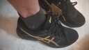 亚瑟士ASICS男鞋透气跑鞋运动鞋缓震舒适跑步鞋 GEL-CONTEND 4 黑色/金色013 39.5 实拍图