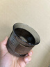 然也（RAE）玻璃茶杯子胡桃木隔热加厚品茗杯喝水杯竖纹150mlAB-03 实拍图