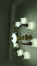 三洛（SANLUO）美式吊灯客厅灯全铜玉石主灯欧式简约现代餐厅卧室书房大厅灯新款 8头+LED三色泡+包安装+配防尘盖 晒单实拍图
