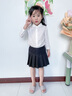 衣诺坊女童百褶裙演出服礼服英伦风短裙校园合唱服黑色西装校服园服六一 实拍图