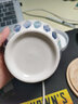 半物生活 日式饭碗 家用陶瓷碗汤碗小面碗斗笠碗防烫高脚碗 创意早餐麦片碗甜品碗喇叭碗釉下彩手绘碗餐具 5寸高脚碗-尖叶蓝款 实拍图