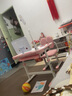益威（EIEV）学习桌儿童书桌椅套装学生书桌儿童写字桌家用可升降学习桌椅 手摇升降书桌+9cm追背椅+台灯-粉 实拍图