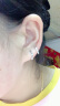 凡霓 S925银耳环女小耳垂适合耳扣 时尚个性镶钻银耳钉睡觉不用摘 百搭简约小号耳圈耳骨环耳饰 通体S925银白钻耳扣 一对 实拍图