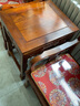 极美格 红木家具非洲花梨（学名：刺猬紫檀）太师椅休闲椅子阳台桌椅圈椅实木靠背椅老人椅凳子 椅子茶几三件套组合 实拍图