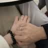 MZMZ莫比乌斯环交织爱铂金戒指一对素戒生日纪念日礼物送女友 轻奢款：玫瑰金线缠绕对戒 实拍图
