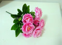 仿真富贵牡丹单支花束欧式假花绢花干花商场酒店客厅装饰插花花艺 粉色 实拍图