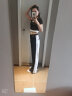 ED香港潮牌新款小香风可盐可甜运动休闲时尚职业阔腿裤两件套装女 黑色 M 晒单实拍图