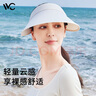 VVC防晒帽女遮阳帽子防紫外线空顶大檐渔夫帽子 渐变灰 实拍图