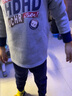 恒源祥儿童保暖内衣套装色纱加绒加厚保暖男童纯棉秋衣秋裤中大童男孩 中领 普鲁蓝【加绒加厚套装】 130 (身高115-124cm 体重45-55斤) 实拍图
