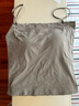 倾慕汐羽夏季固定杯冰丝美背小吊带女内搭带胸垫一片式防走光无痕背心打底 卡其色 均码 实拍图