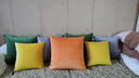 沁汐靠枕天鹅绒轻奢超柔ins靠垫套简约大靠背垫客厅丝绒纯色沙发抱枕 爱马仕橙 65cm*65cm 含枕芯 实拍图