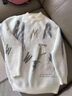 啄木鸟毛衣男秋冬季款加绒加厚潮流男士休闲宽松保暖针织衫上衣服男装 10909/6244 白色 XL 实拍图