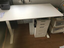 蓝立哆电动升降桌双电机电脑电竞桌书桌学习桌站立式工作台写字桌Jeru 纯白色|上市电机+三节椭圆腿H3e E0级环保板|加厚25mm---1.2米 实拍图