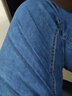 真维斯（Jeanswest）牛仔裤男2025秋冬柔软棉弹修身小脚裤潮流时尚印花男长裤中蓝38 实拍图