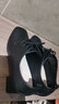 ZHR单鞋女英伦风摩登方头高跟鞋百搭中跟粗跟显高系带深口小皮鞋女 Y557 黑色 38  实拍图
