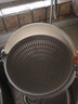 KOKUBO日本进口洗菜盆水果盘篮厨房沥水篮淘米盆双层旋转沥水篮 白灰L号 实拍图