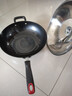 炊大皇铁锅无涂层炒锅铸铁锅生铁炒菜锅平底煤气灶电磁炉通用 34cm适用3~5人(带铲+蒸片) 34cm 实拍图