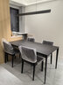 苏格情调岩板岛台餐桌佛山品质家具依诺岩板现代极简航空铝合金餐桌 德利丰岩板【哑光/纯黑】 1.4m餐桌+4马鞍椅 实拍图