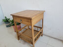 康千秋小茶几床头桌边桌小方几现代简约迷你角几边几中式小桌子电话机桌 加大带抽三层茶色围栏边几 实拍图