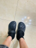 卡骆驰crocs洞洞鞋贝雅卡骆班轻便耐磨一脚蹬休闲鞋|205089 黑色/白色-066 36 /37(220mm) 实拍图