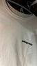 巴塔哥尼亚（Patagonia）男女情侣通勤短袖夏季P-6 Logo混纺棉休闲潮流户外透气T恤 38504 WHI（实物白里透蓝） L 实拍图
