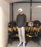 头号青年圆领卫衣男春秋季加绒加大码男装笑脸休闲长袖T恤上衣服 黑 L 实拍图