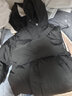 蒂卡登棉服男冬季潮牌港风棉衣韩版潮流宽松加绒加厚羽面包绒服棉袄外套 连帽（黑色） L 建议(90斤-110斤） 实拍图