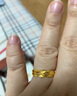 周大生黄金麦浪足金戒指女足金活口戒指结婚送女友送女友新年礼物 麦浪足金戒指-【可调节】 2.17g 实拍图