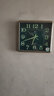 七王星国潮时尚客厅大挂钟静声钟表万年历夜光钟表家用壁挂表电子石英钟 方形智能机芯墨绿夜光 13英寸 长33高30厘米 实拍图