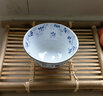光峰日式陶瓷饭碗面碗釉下彩日本进口清新小蓝芽轻量瓷餐具微波炉适用 高脚饭碗葵型4.7英寸 实拍图